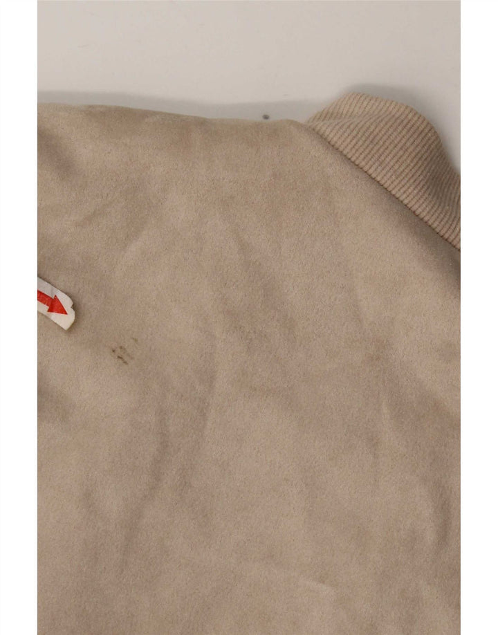 Zara Womens Oversized Bomber Jacket UK 14 Medium Beige Polyester