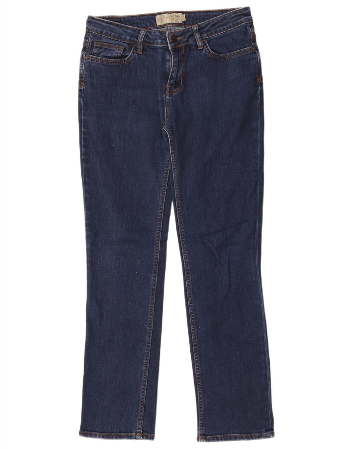 Fat Face Dame Slim Jeans UK 10 Small W28 L29 Navy Blue