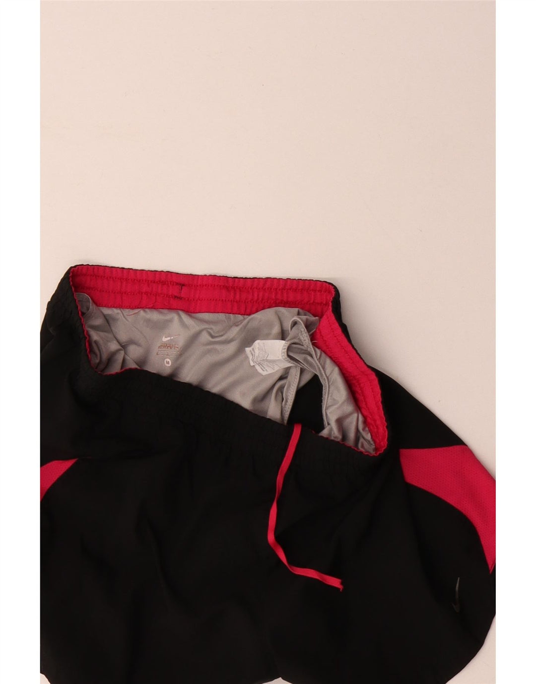 NIKE sportsshorts til kvinder UK 14 Medium Sort Colourblock Polyester