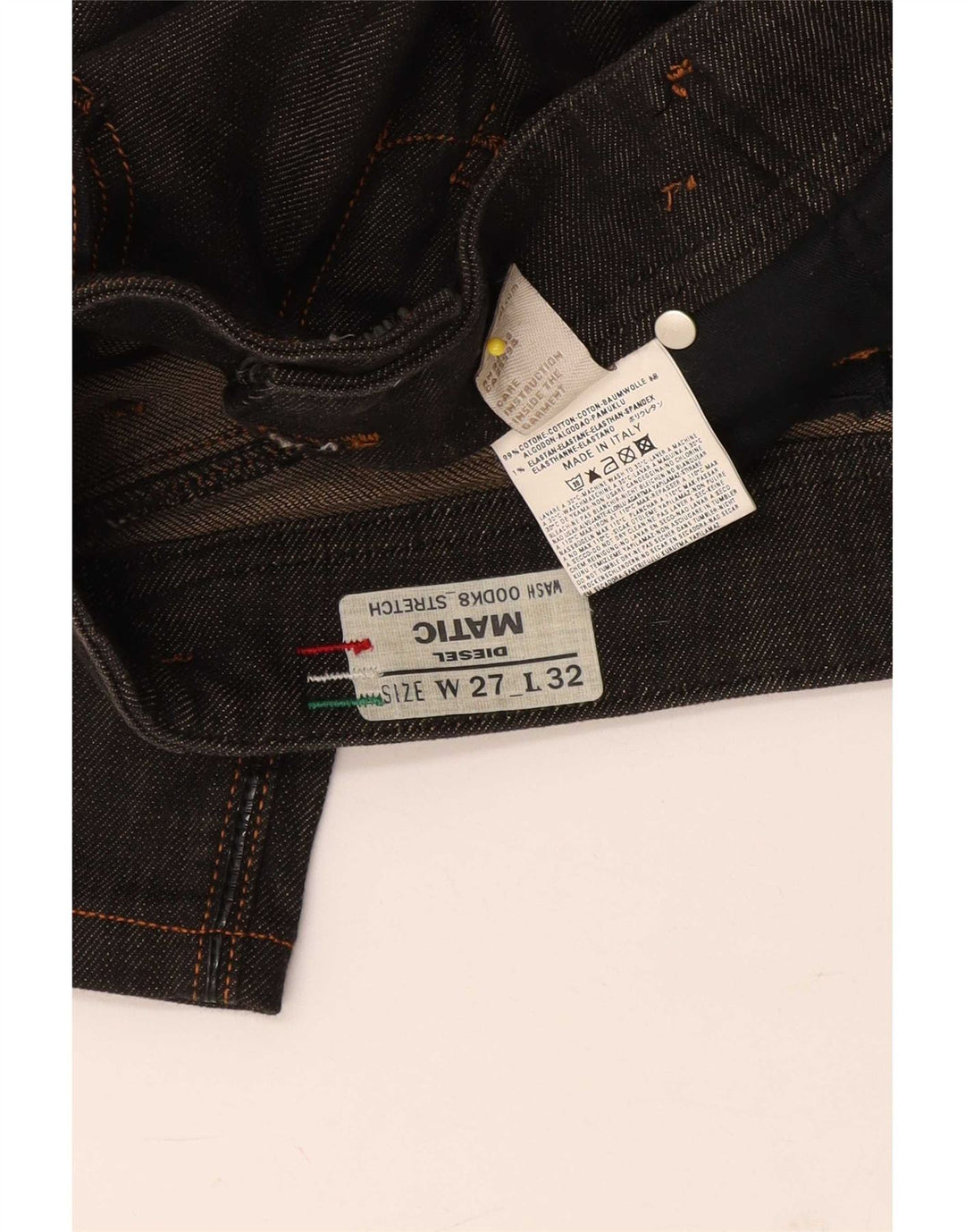 Diesel Dame Matic Slim Jeans W27 L29 Sort Bomuld