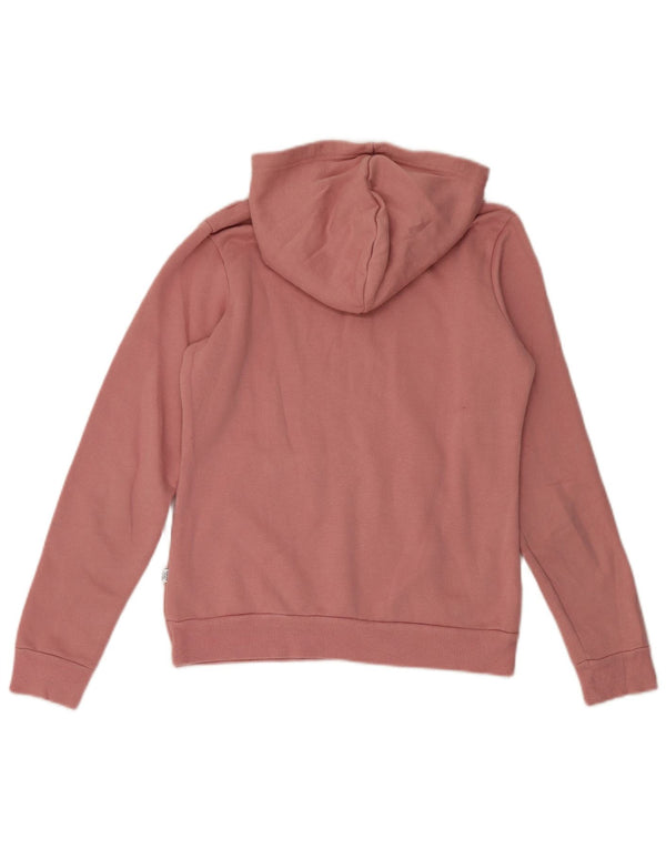 Puma Graphic Hoodie Jumper UK 10 Small Pink Bomuld