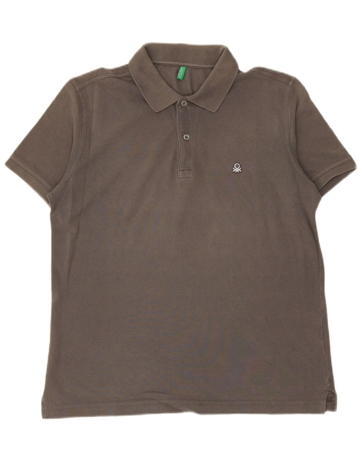 BENETTON herre poloshirt mellemgrå