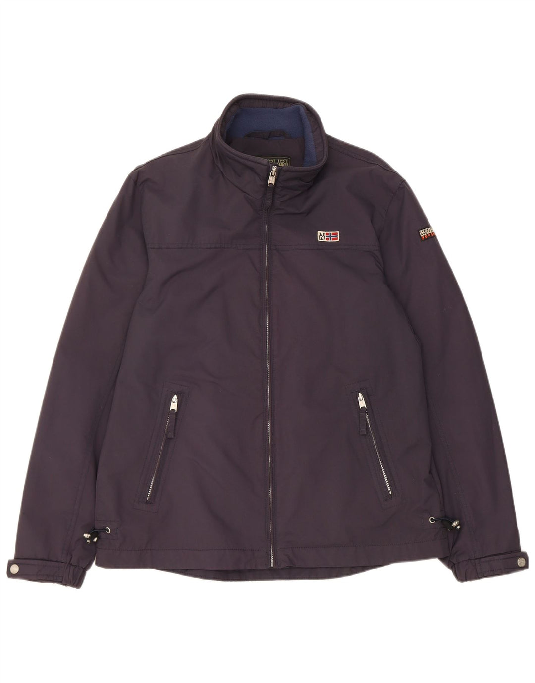 Napapijri Herre Geographic Rain Jacket UK 40 Large Navy Blue Polyamide