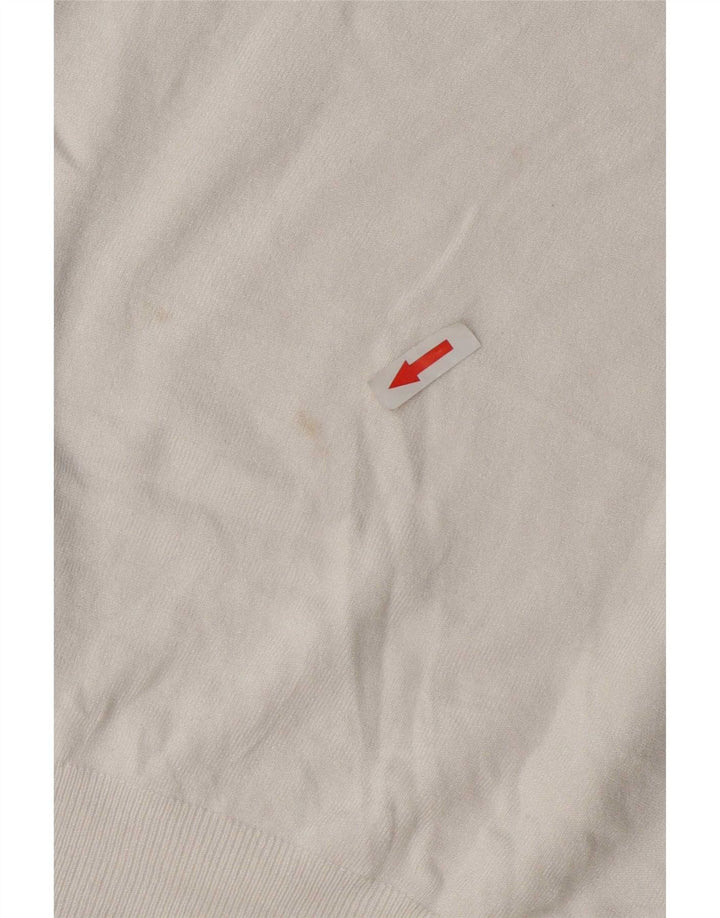 Zara Kortærmet Crop Top UK 10 Small White Viscose