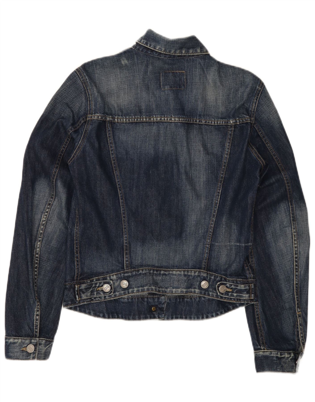 Gas Dame Denim Jacket UK 12 Medium Navy Blue Bomuld