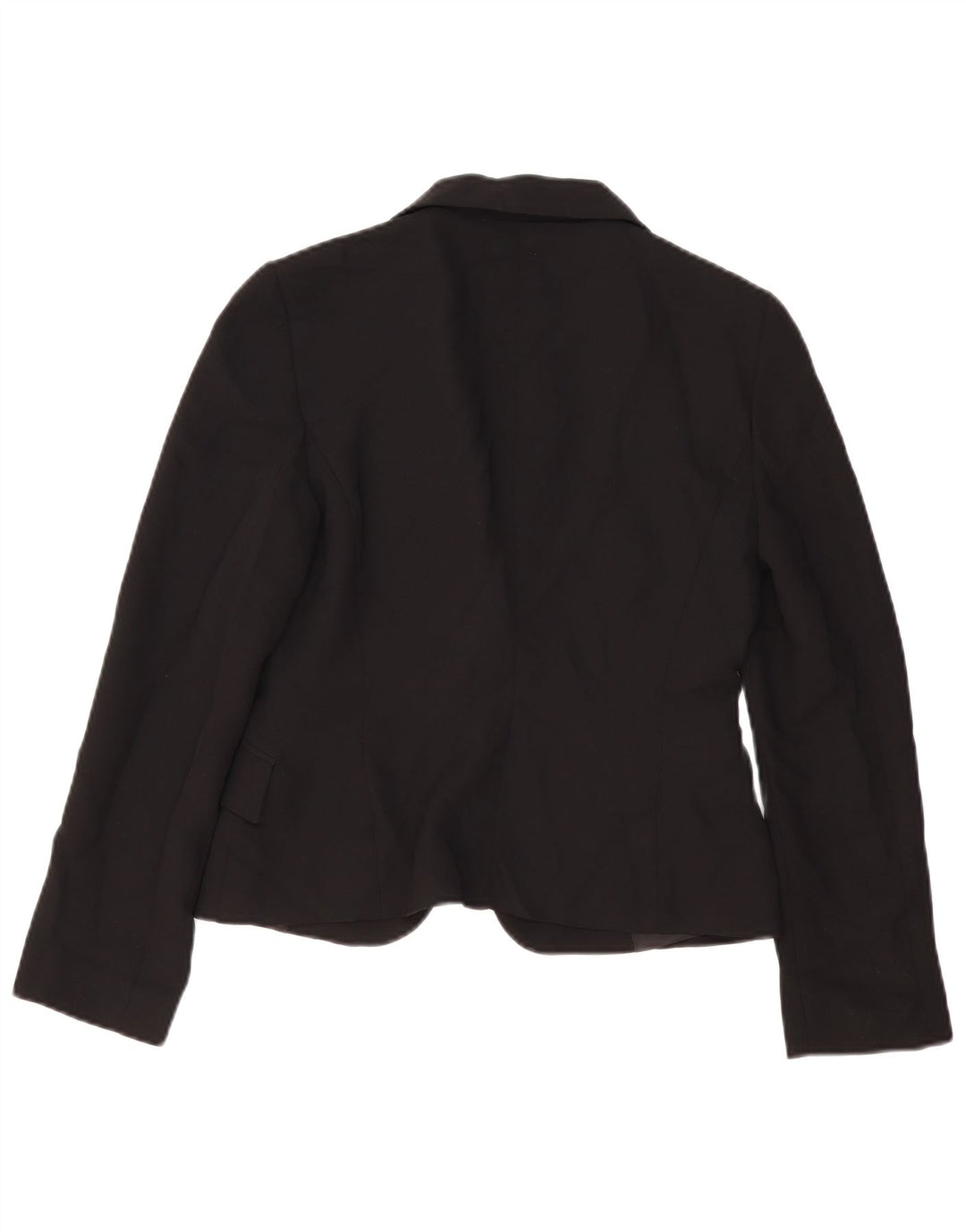 Zara Dame 1-knaps blazerjakke EU 38 Medium Sort Polyester