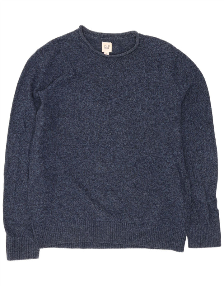 Gap Herre Boat Neck Jumper Sweater Medium Navy Blue Bomuld