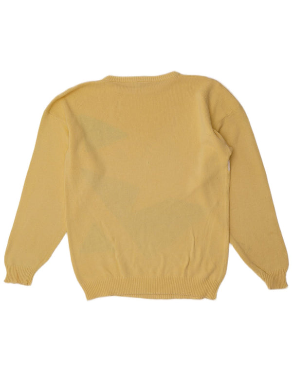 Reemarc Herre Boat Neck Jumper Sweater EU 54 XL Gul Geometrisk Bomuld