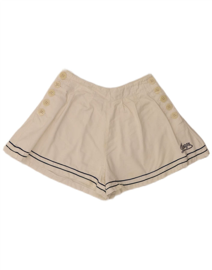 Vintage kvinders afslappede shorts Medium W28 Off White Bomuld