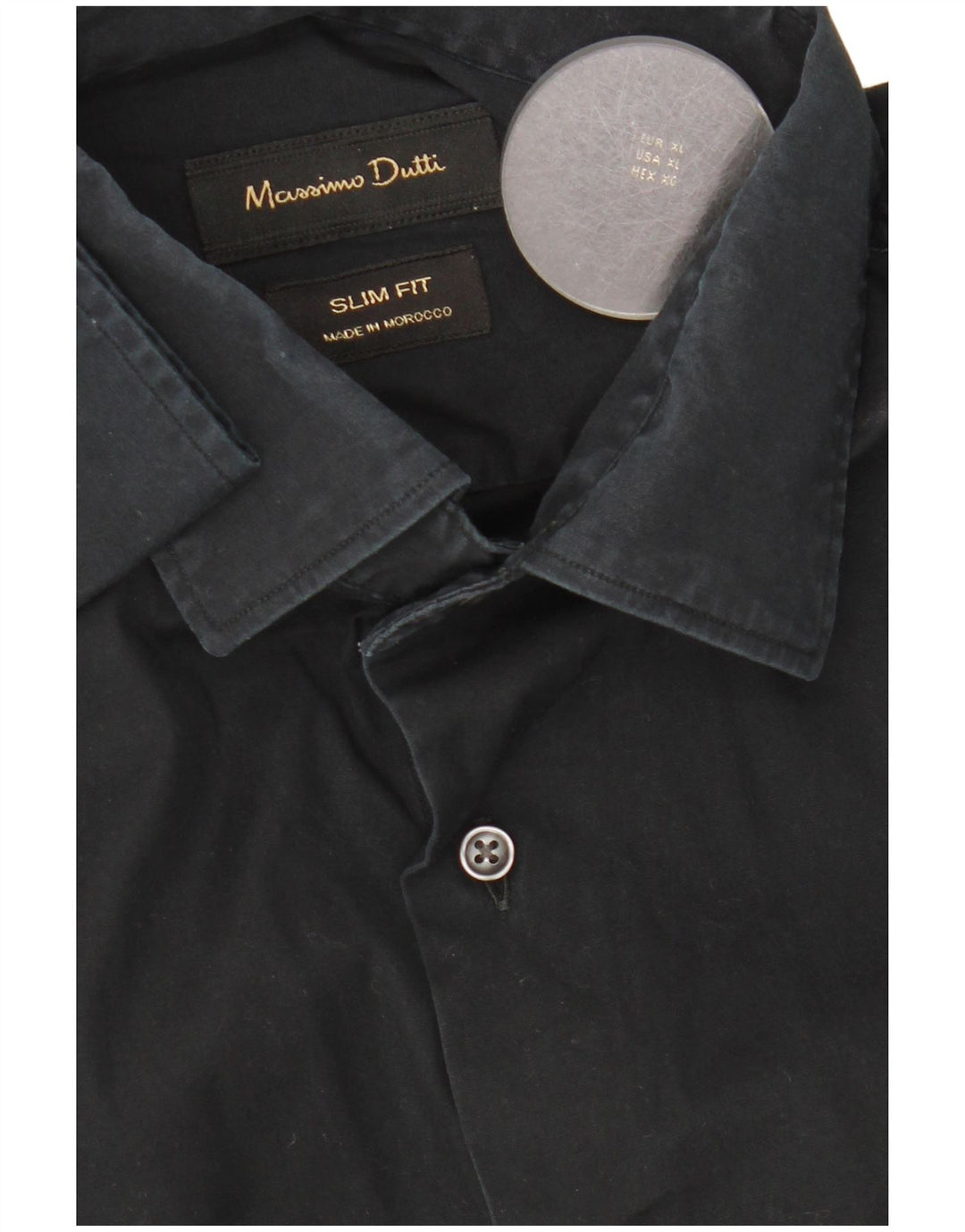 Massimo Dutti Herre Slim Fit Shirt XL Sort