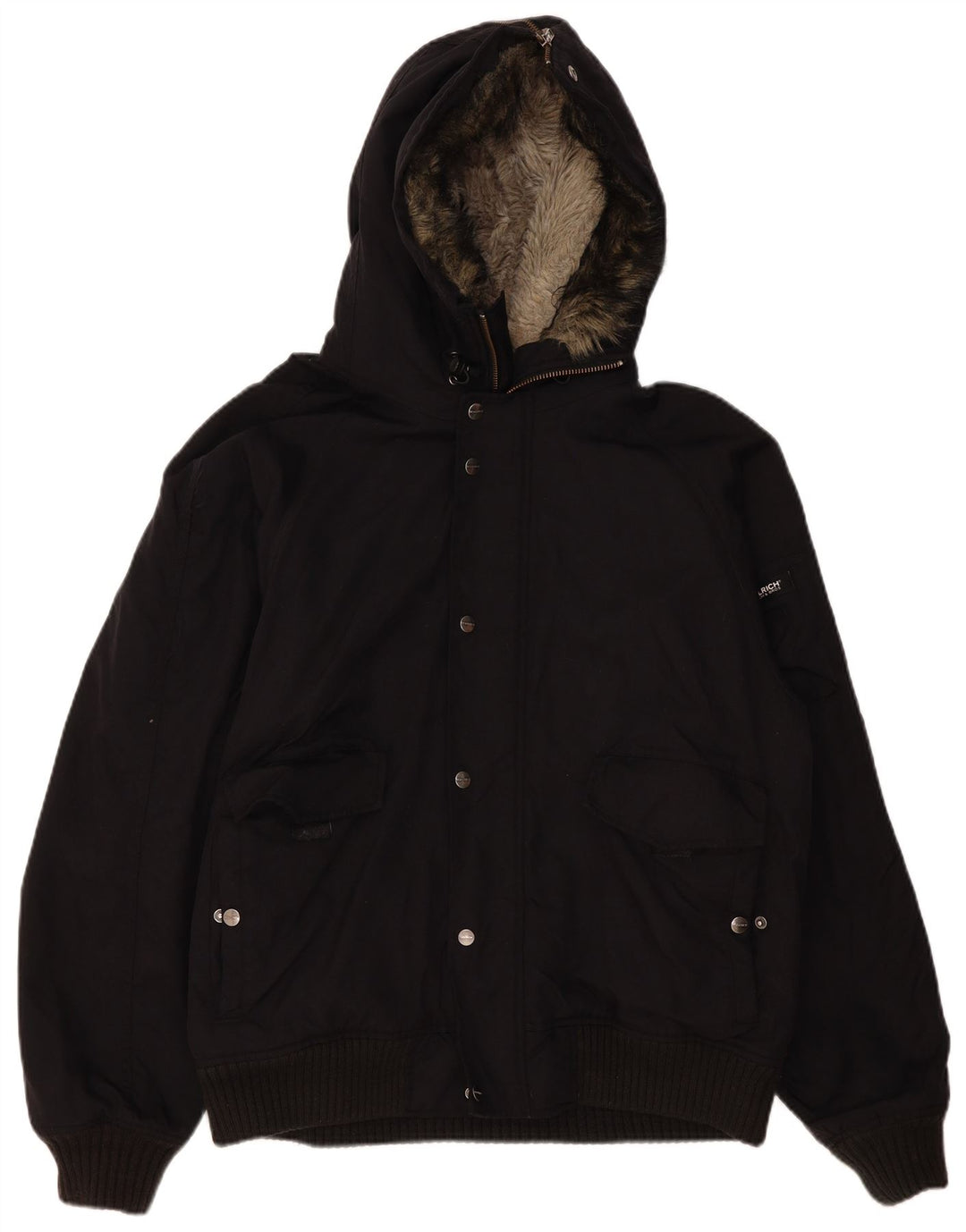 Woolrich Herre Hooded Bomber Jacket UK 42 XL Sort