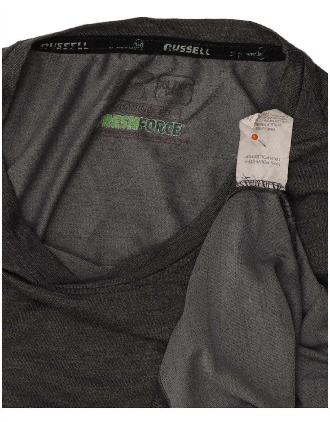 RUSSELL ATHLETIC Herre T-Shirt Top UK 46/48 XL Grå Polyester