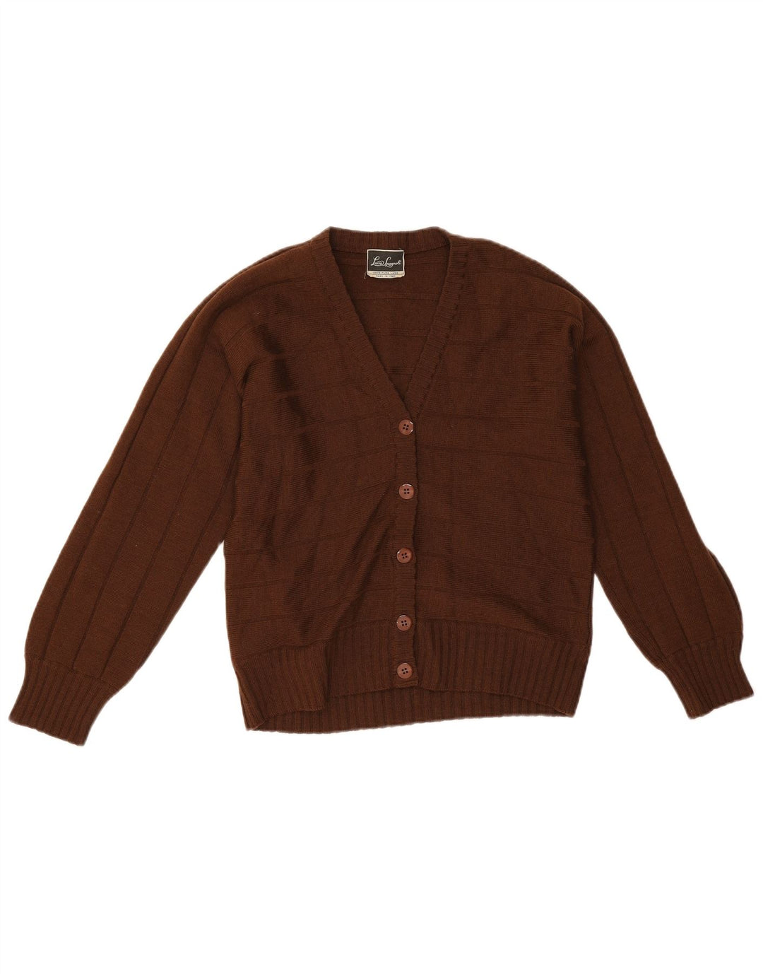Luisa Spagnoli dame cardigan sweater UK 14 Mellem brun stribet uld