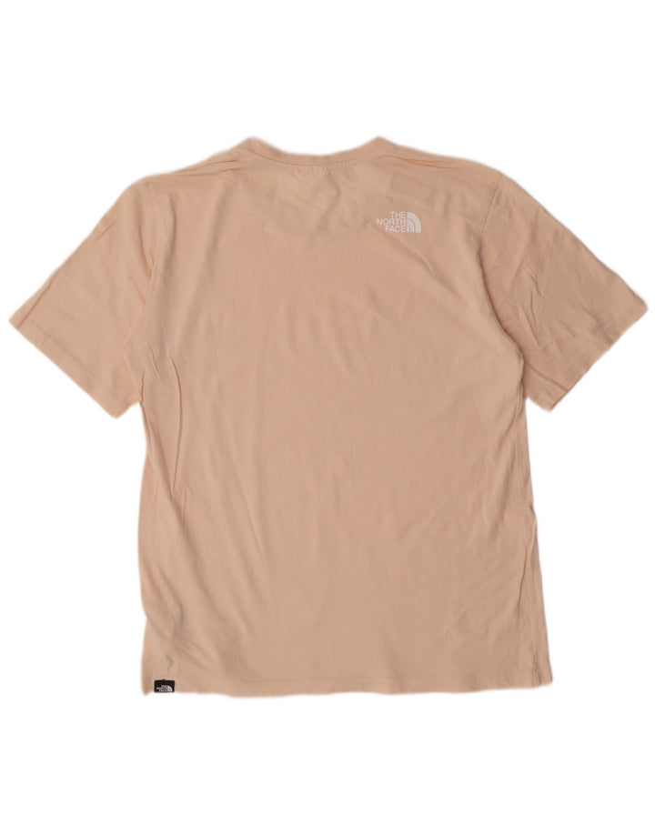 The North Face Herre Grafisk T-Shirt Top UK 14 Medium Beige Bomuld