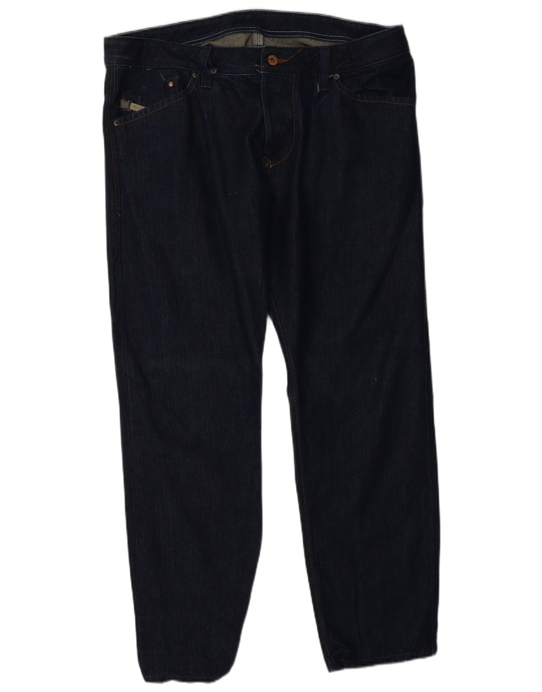 DIESEL Straight jeans til mænd W34 L28 Marineblå bomuld