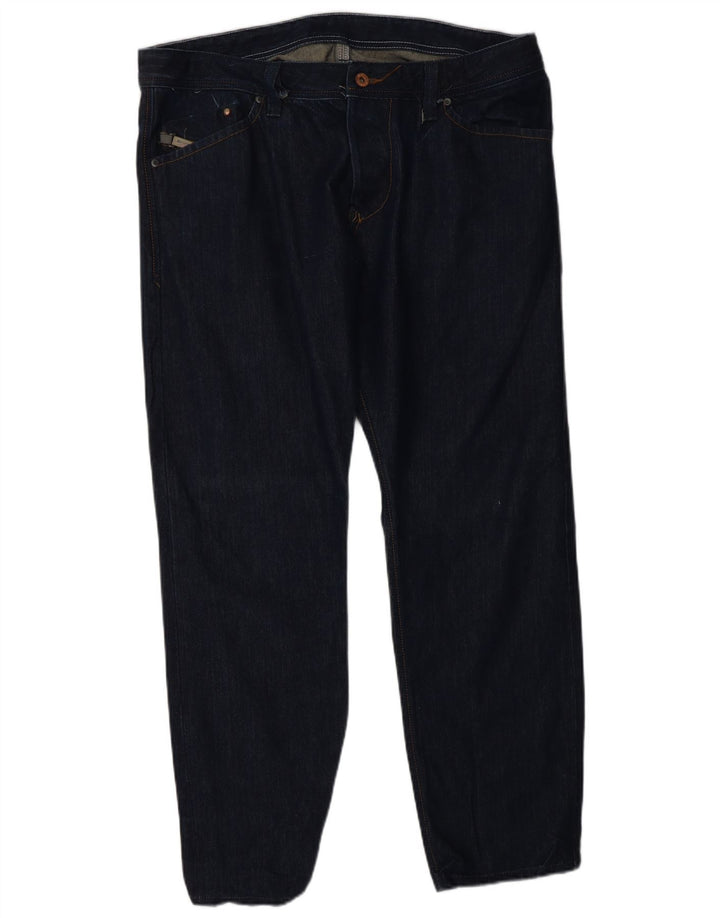 DIESEL Straight jeans til mænd W34 L28 Marineblå bomuld