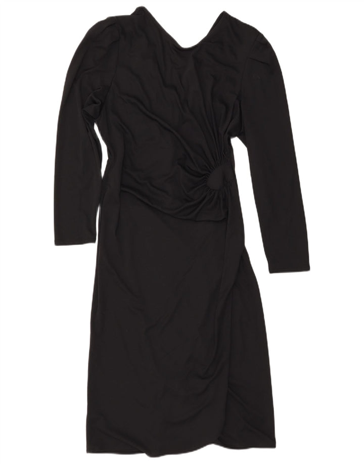 Vintage dameskedekjole IT 42 Medium Black Polyester