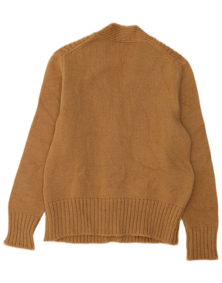 VINTAGE Dame Cardigan Sweater UK 12 Medium Beige