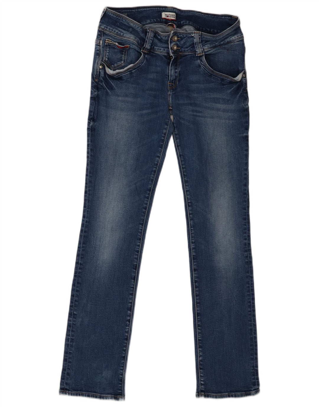Tommy Hilfiger Dame Slim Jeans W28 L29 Blå Bomuld