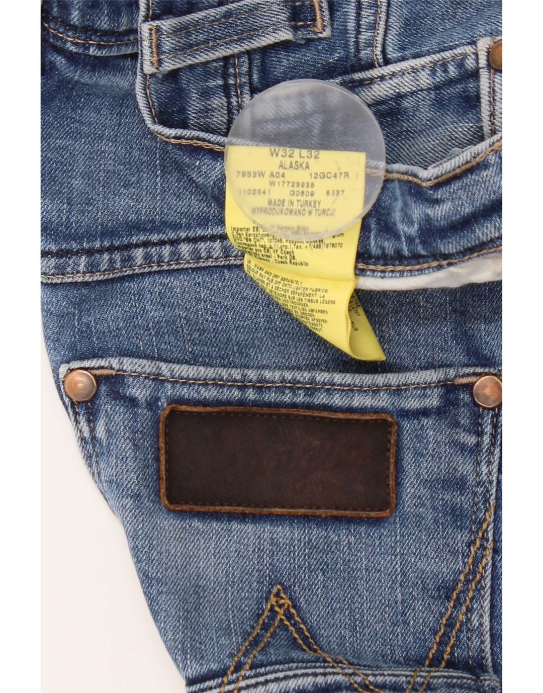 Wrangler Herre Alaska Straight Jeans W32 L28 Blå Bomuld