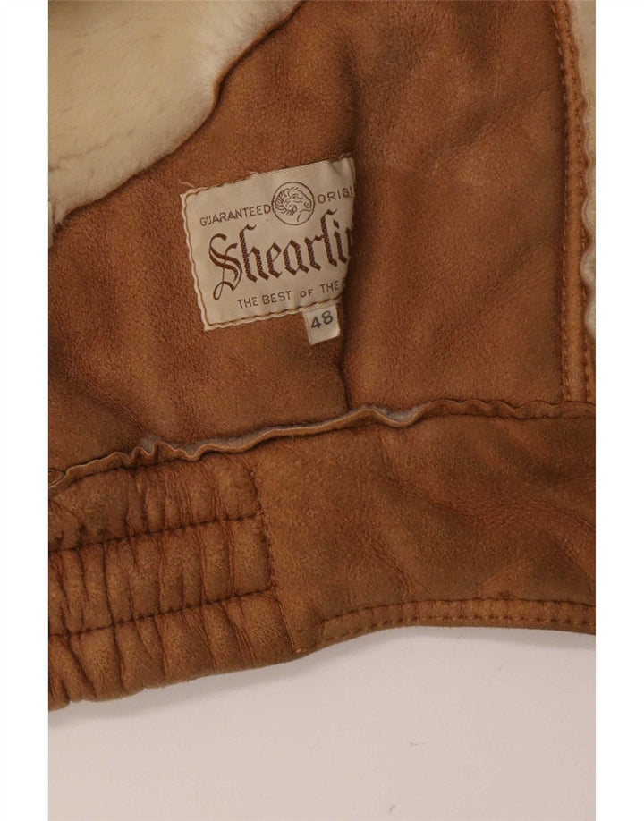 Vintage Herre Shearling Jacket IT 48 Medium Beige