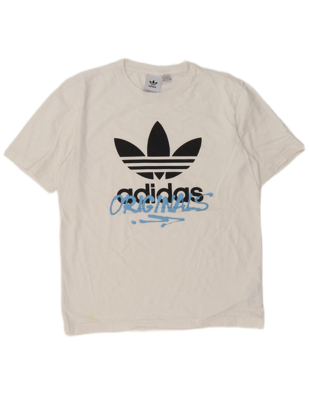 Adidas Grafisk T-shirt top til mænd Medium hvid bomuld