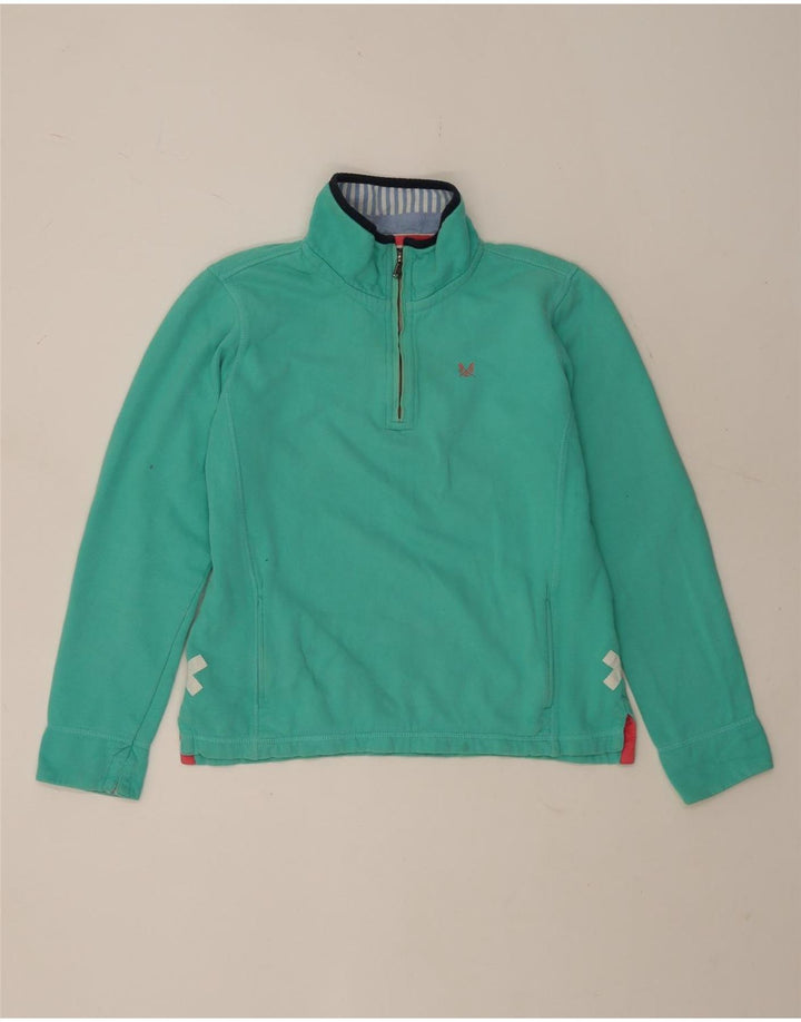 CREW CLOTHING Dame Oversized Sweatshirt Jumper UK 12 Medium Green
