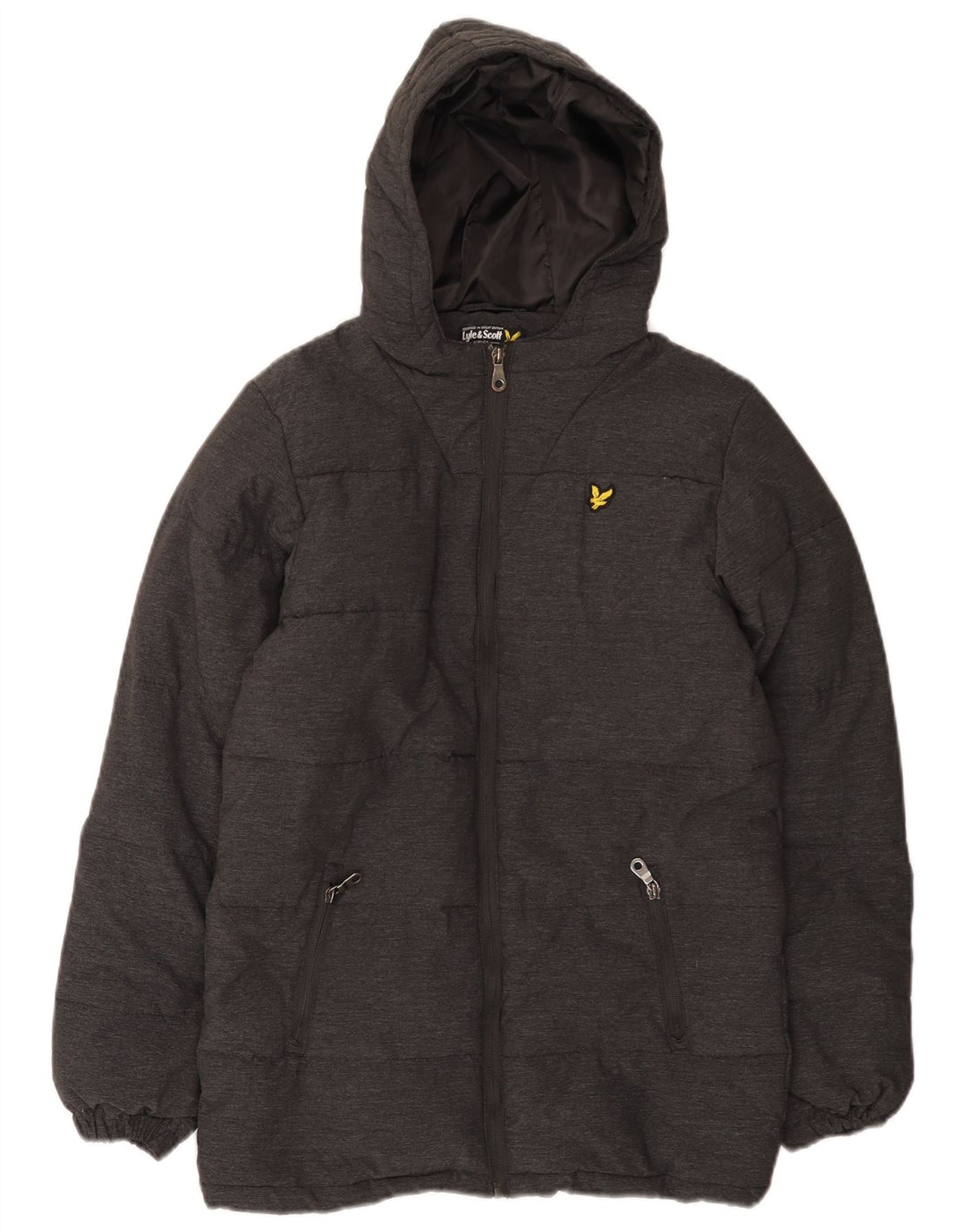 Lyle & Scott drenge hættepolstret jakke 14-15 år grå nylon
