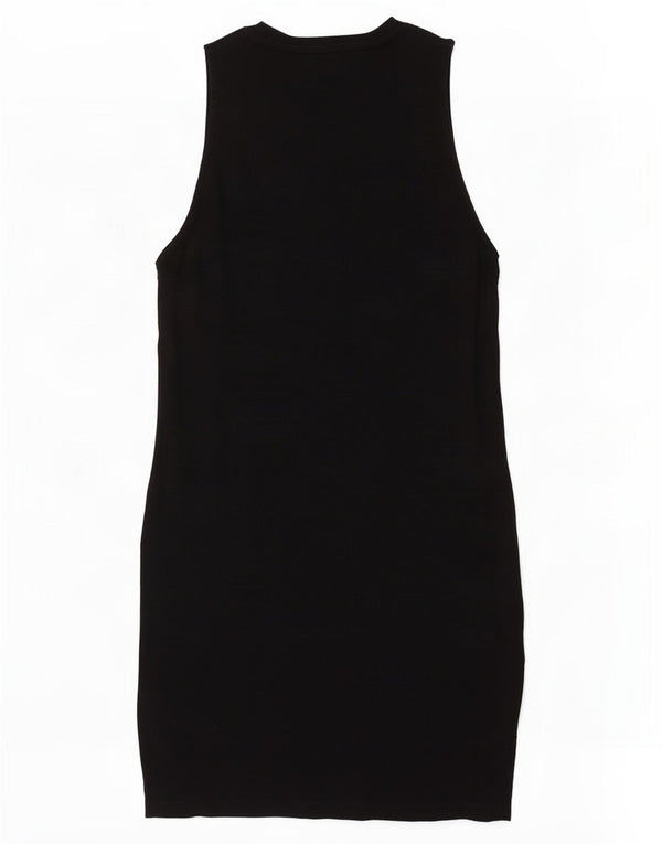 Ellesse Womens Sleeveless Bodycon Dress UK 14 Large Black Cotton