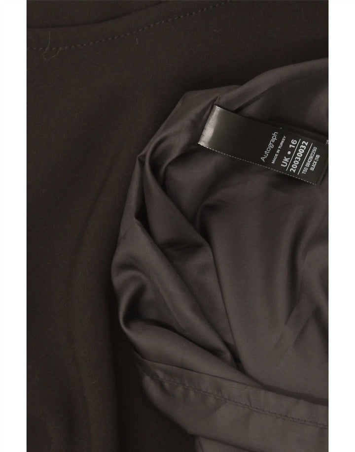 Marks & Spencer Womens Autograph Shift Dress UK 16 Large Black Colourblock
