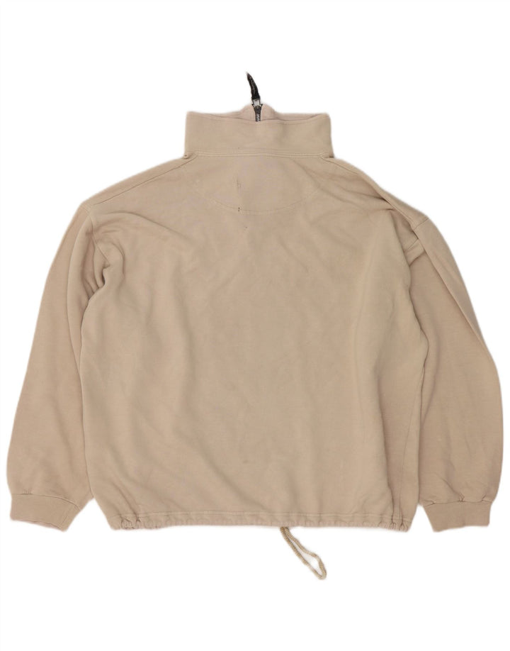 Champion Kvinder Oversized Grafisk Sweatshirt Jumper UK 16 Large Beige