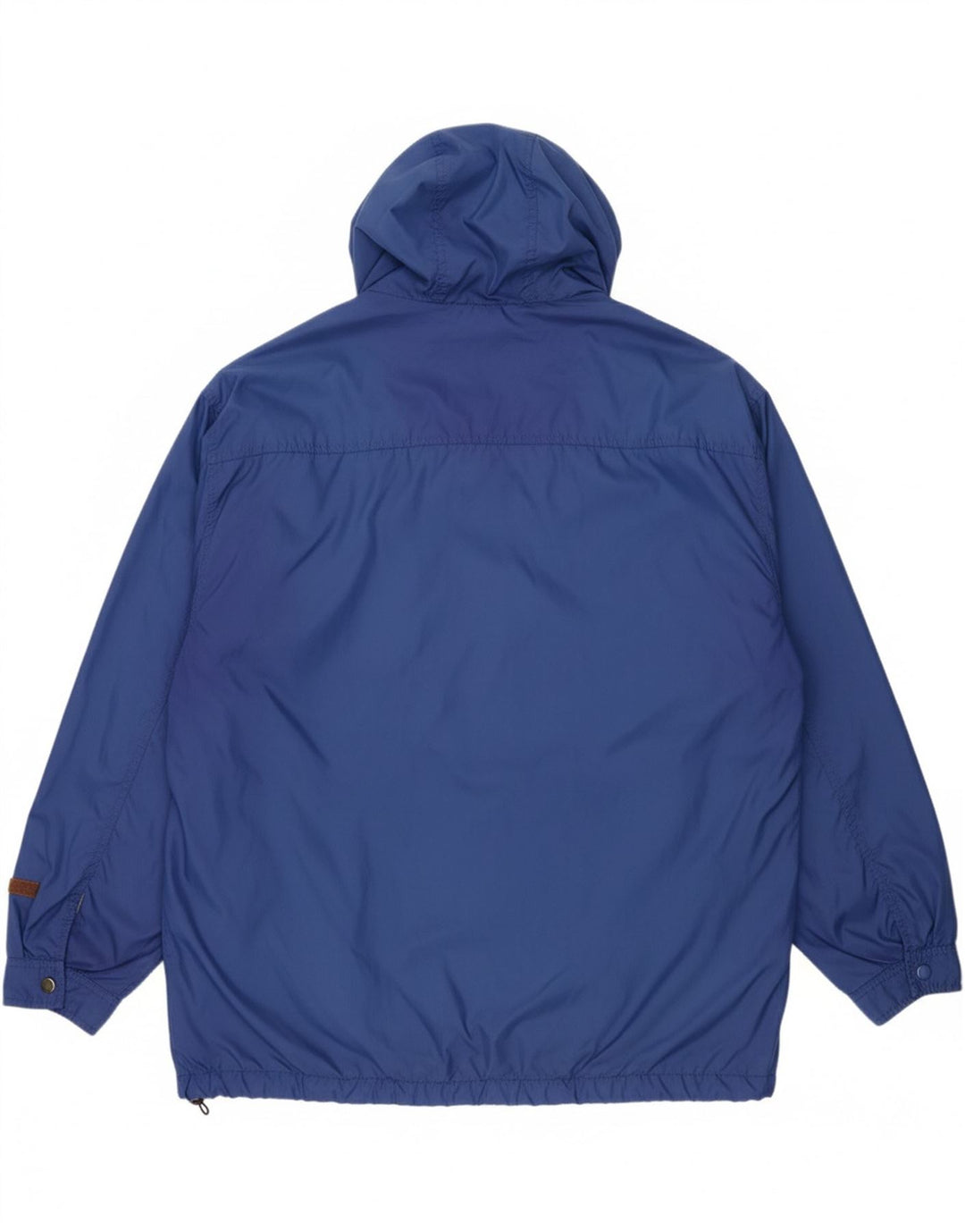 BERTO LUCCI Mens Loose Fit Hooded Rain Jacket UK 38 Medium Blue Polyamide