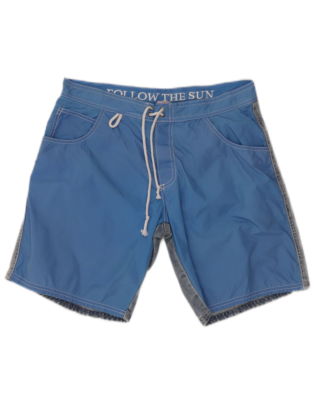 SUNDEK Herre badeshorts Medium Blue Colourblock Bomuld