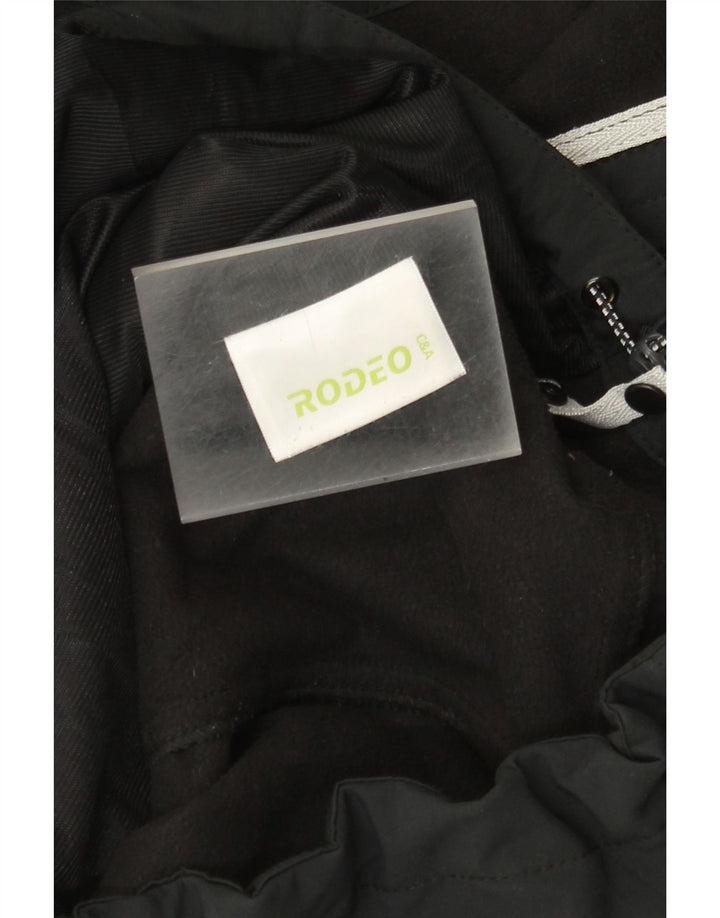 Rodeo Herre Hooded Windbreaker Jacket UK 42 XL Sort Polyester