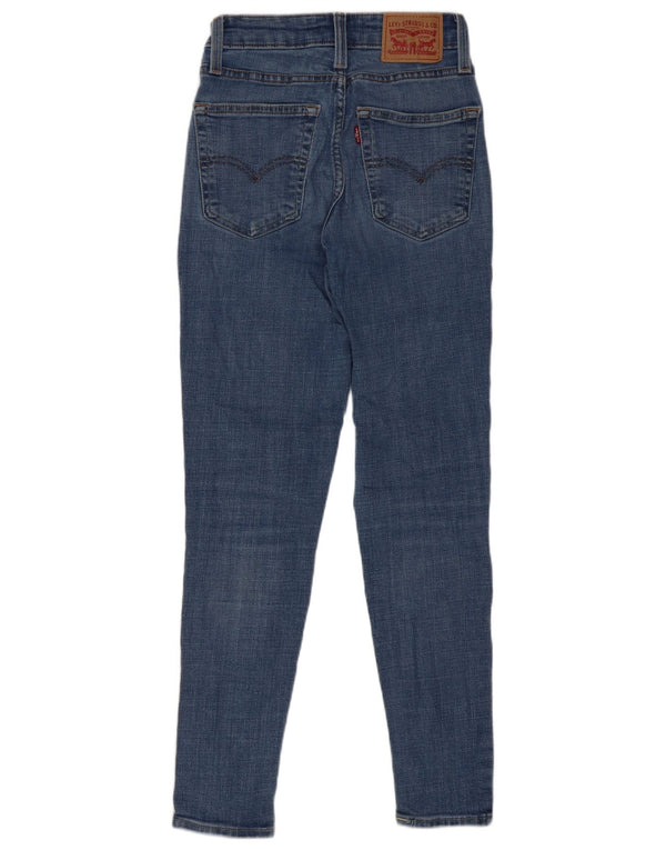 Levi's Womens 721 High Rise Skinny Jeans W25 L28 Blue Cotton