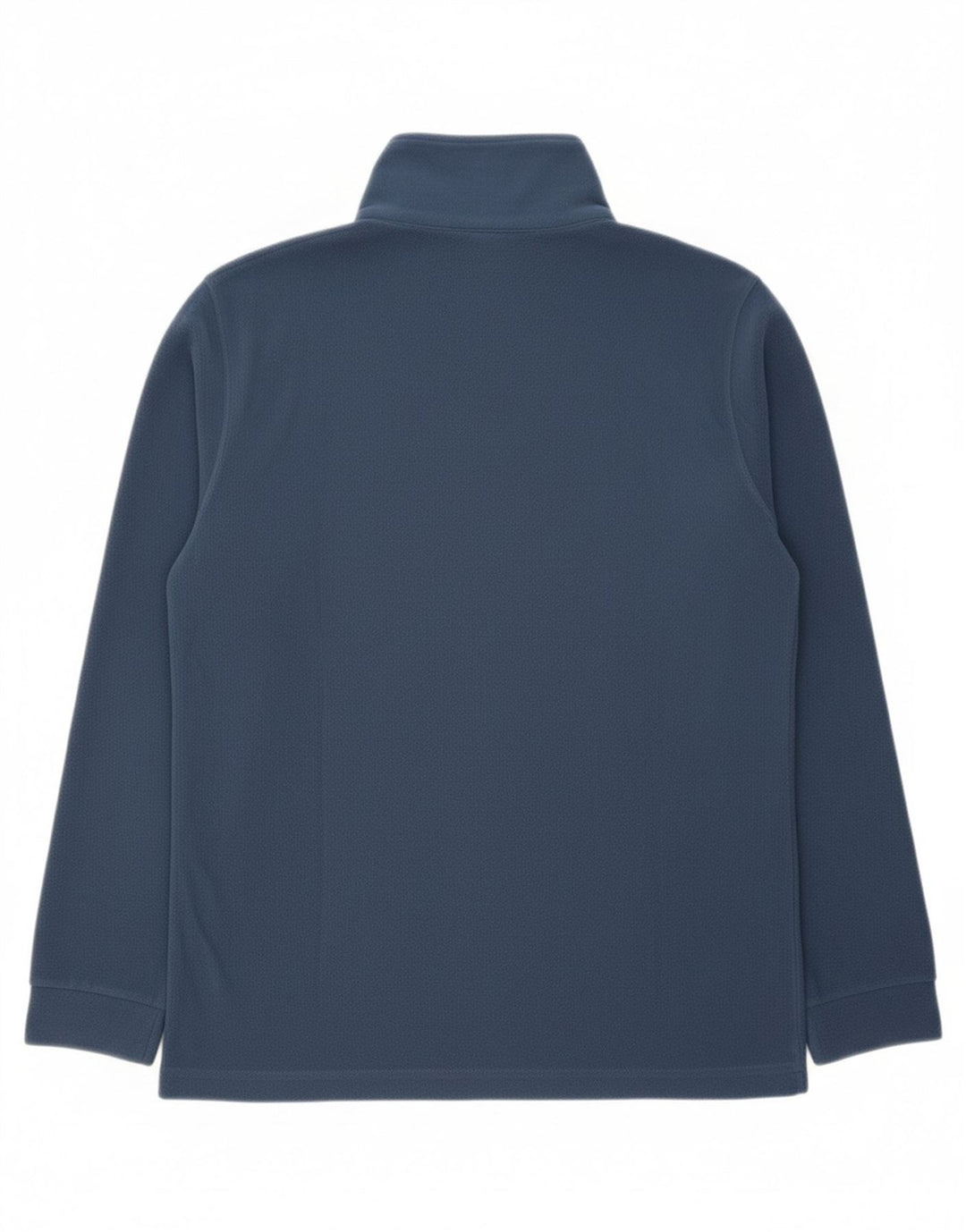 CHAMPION Mens Zip Neck Fleece Jumper Small Navy Blue Polyester
