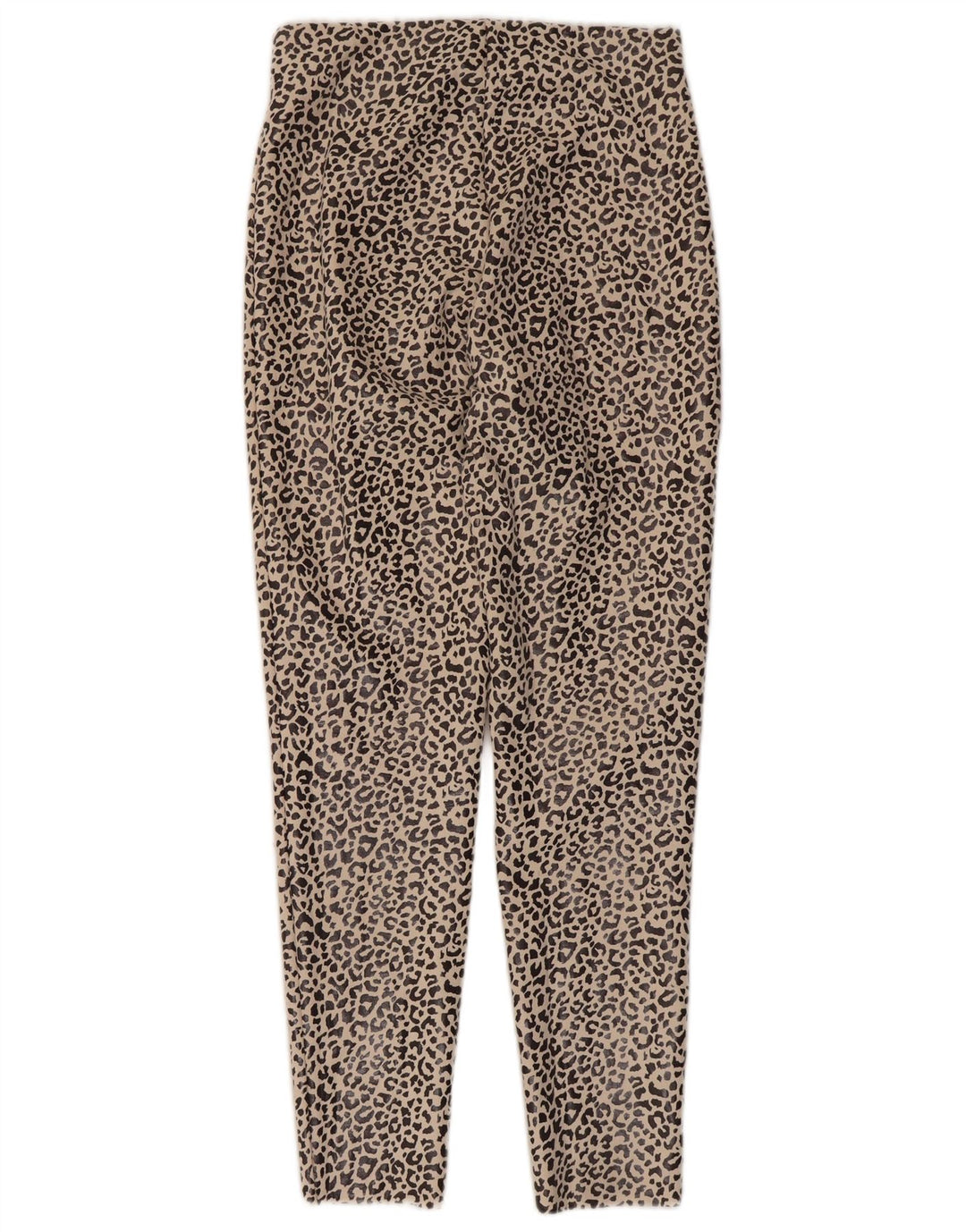 Zara Womens Leggings UK 8 Small Beige Animal Print