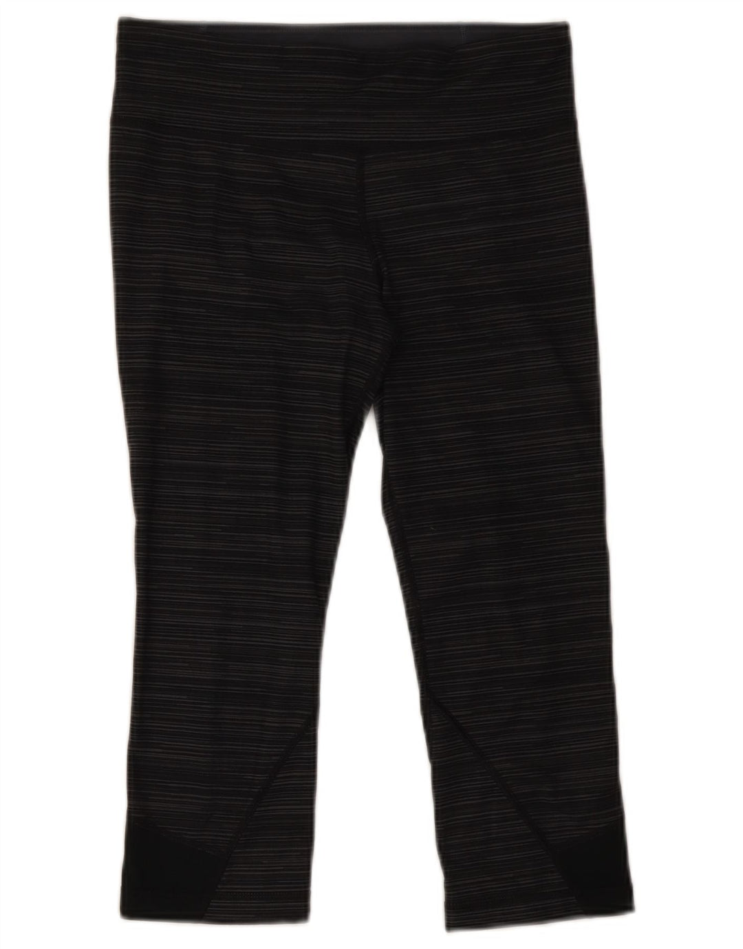Under Armour Dame Capri Leggings UK 10 Små grå stribet polyester