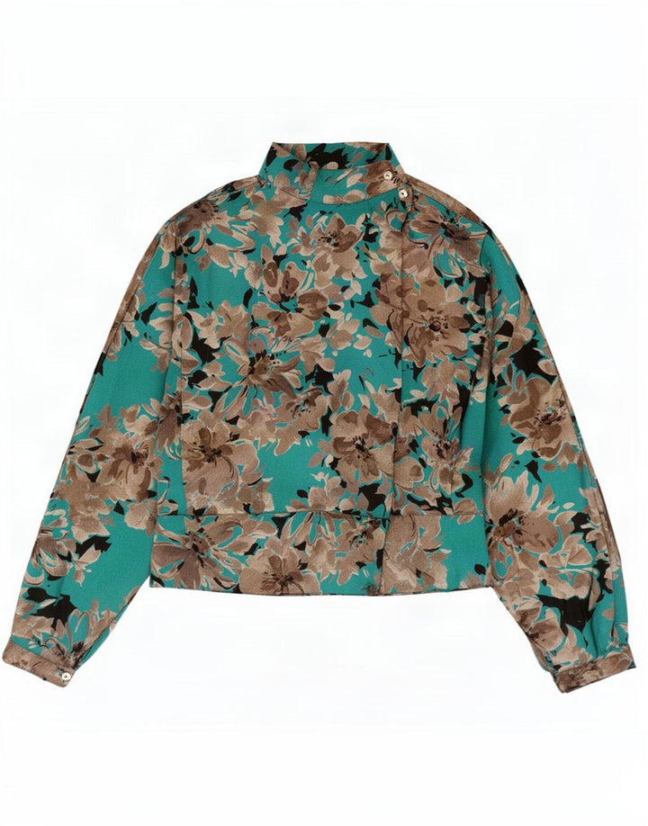 Gabrielle Womens Shirt Bluse US 3 Small Multicolored Floral