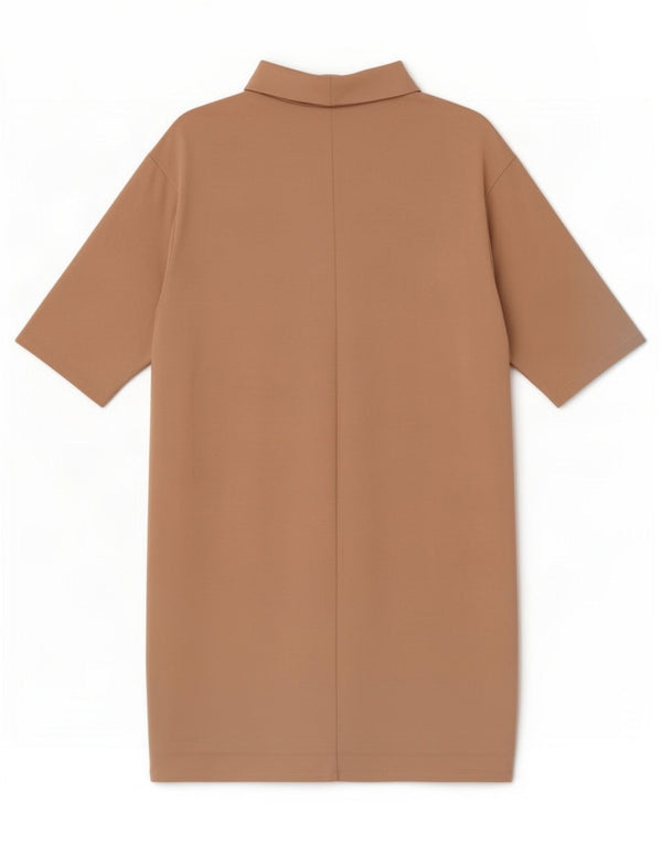Zara Womens Shift Dress UK 16 Large Beige Cotton