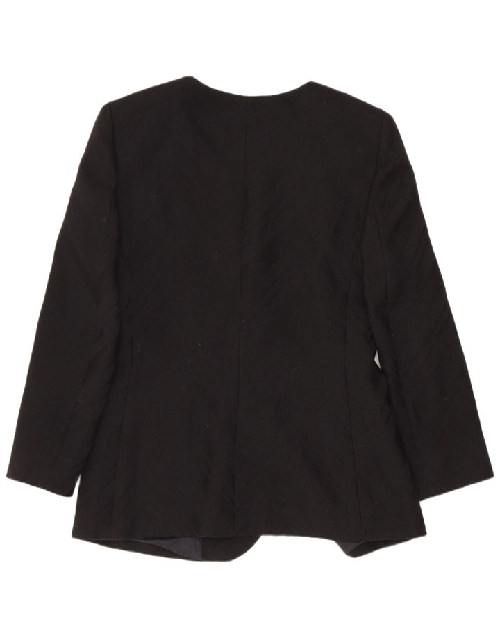 Gai Mattiolo Dame 1 Knap Blazer Jakke IT 46 Stor Sort Virgin Wool