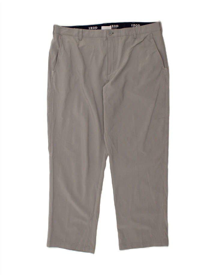 IZOD Mens Slim Chino Trousers W40 L30 Grey Polyester Vintage Izod and Second-Hand Izod from Messina Hembry 