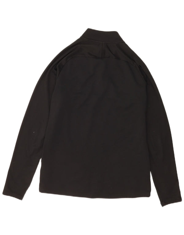 Nike Herre Dri Fit Pullover med lynlås-hals Træningsdragt Top Medium Sort Colourblock