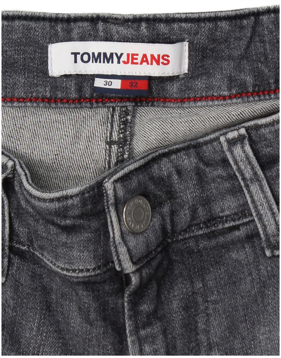 TOMMY HILFIGER Slim Jeans til mænd W30 L32 Grå bomuld