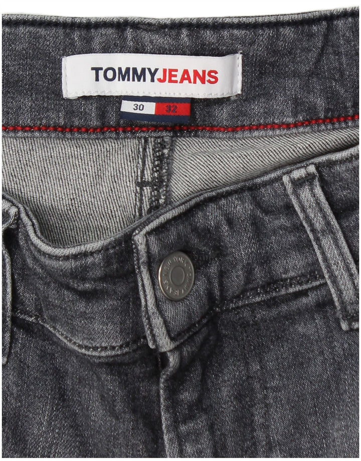 TOMMY HILFIGER Slim Jeans til mænd W30 L32 Grå bomuld