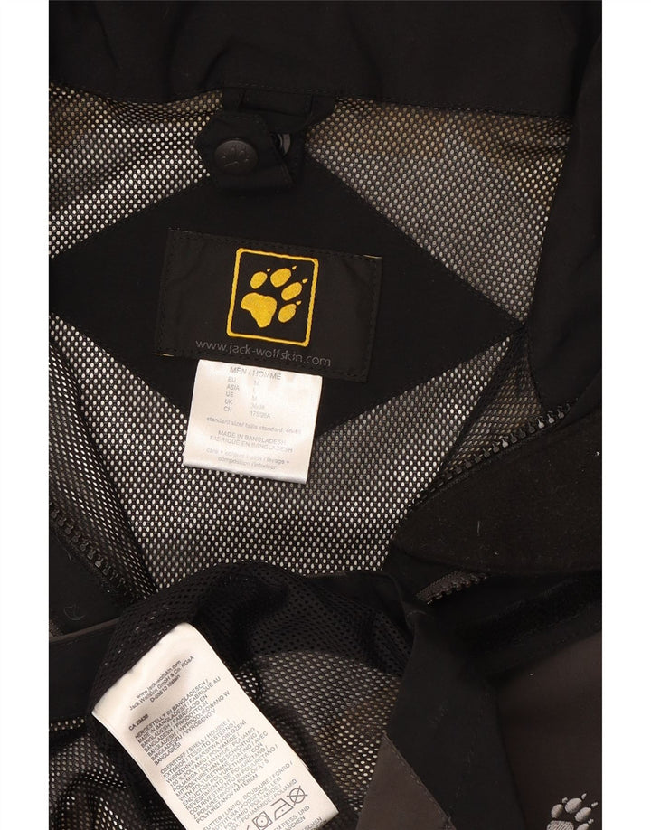 Jack Wolfskin Regnjakke til mænd UK 36/38 Medium Brown Colourblock Polyamid