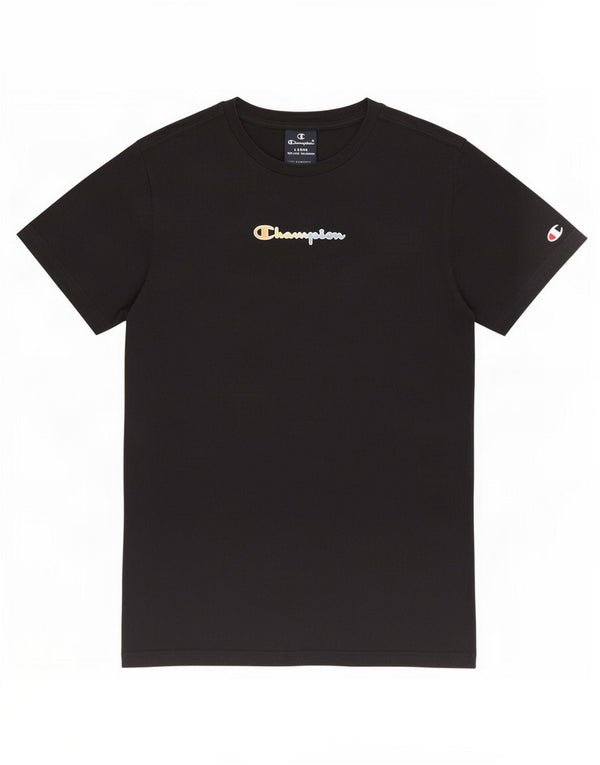 Champion Boys Graphic T-Shirt Top 11-12 Years Large Black Cotton