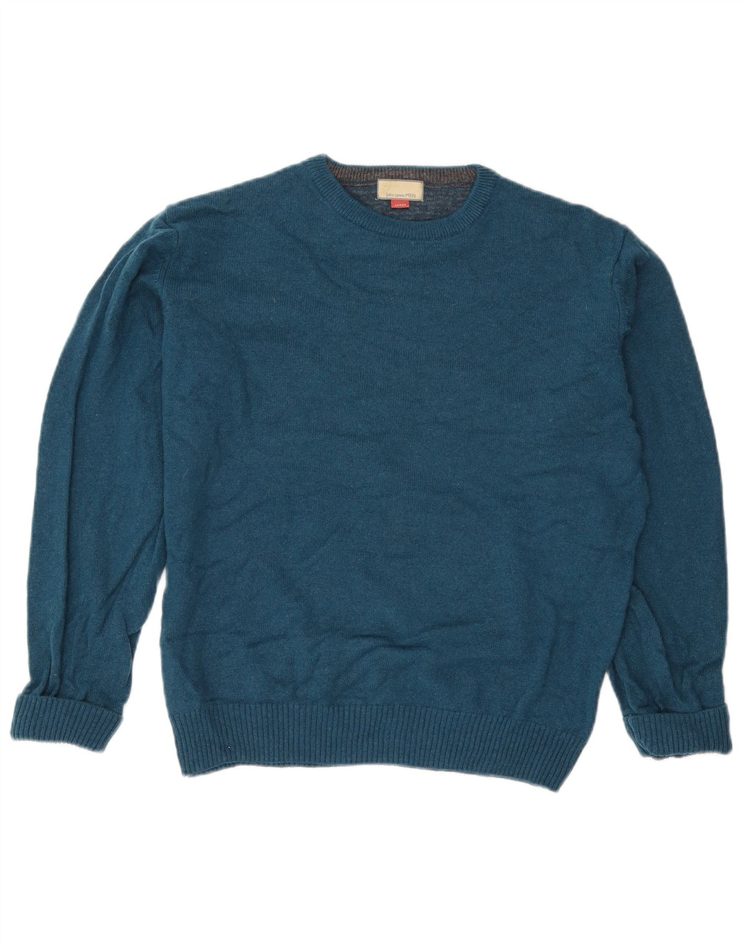 John Lewis Herre sweater med rund hals, lille blå merinould