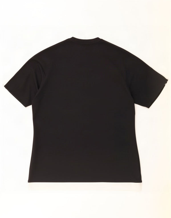 Adidas Herre Climalite T-Shirt Top Stor Sort Colourblock Polyester