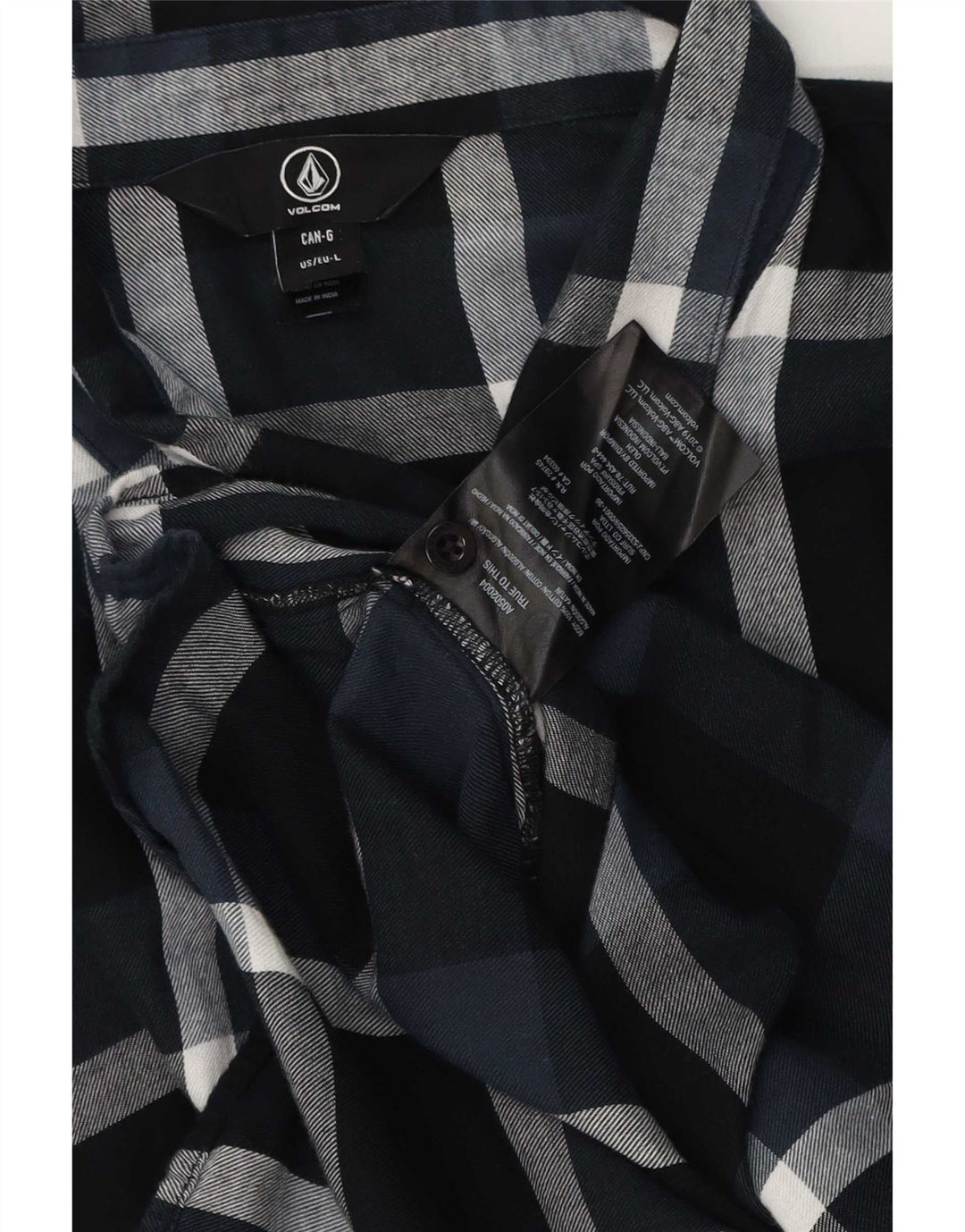 Volcom Herre flannelskjorte Stor marineblå ternet bomuld
